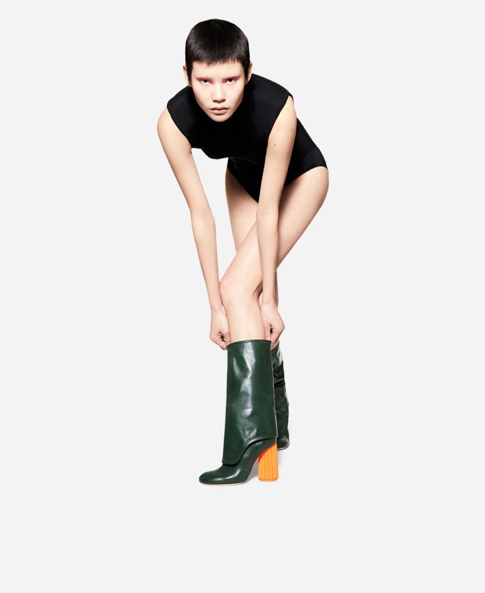 Agl Stivale Con Tacco A Colonna Verde DORICA