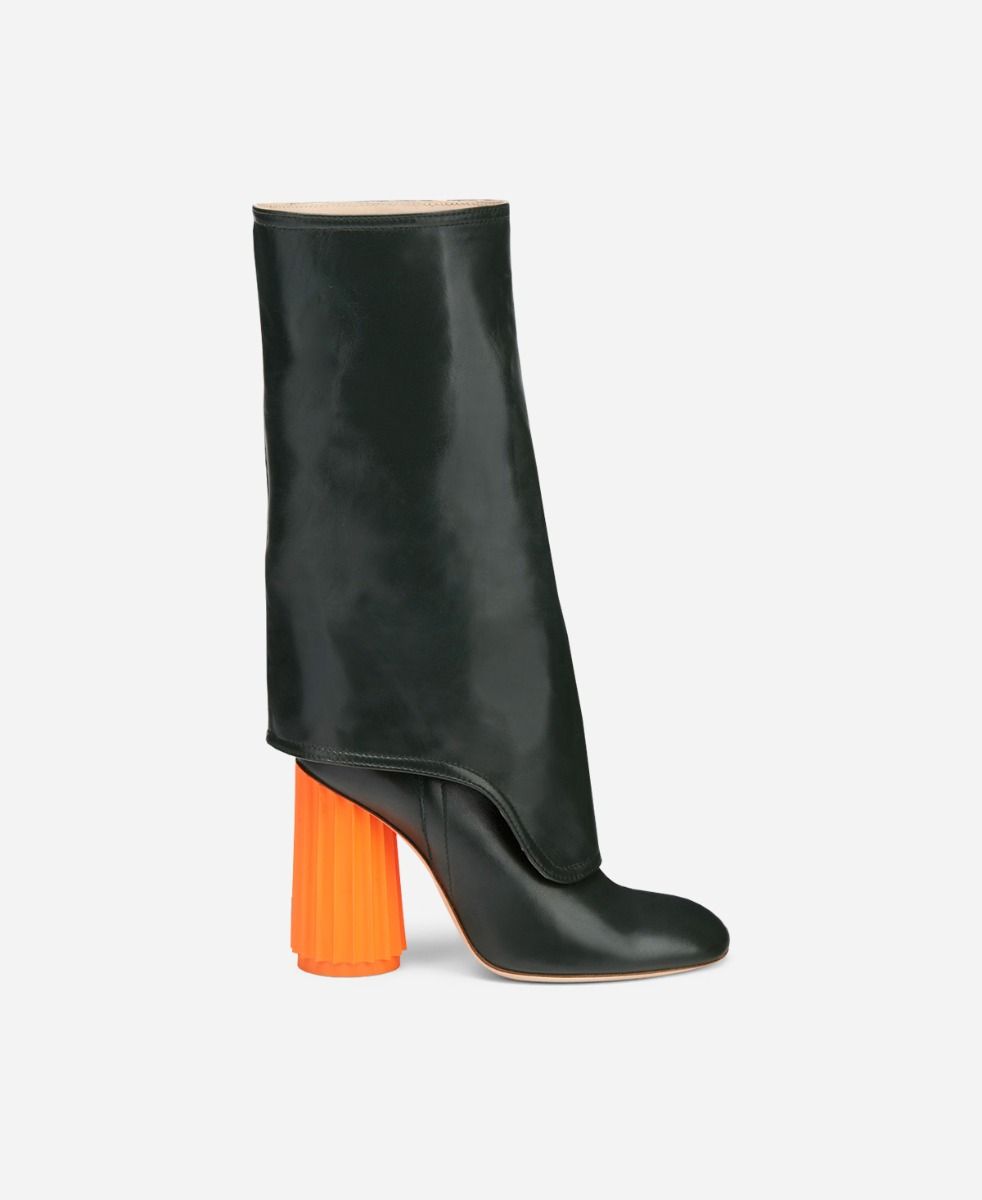 Agl Stivale con tacco a colonna Verde DORICA