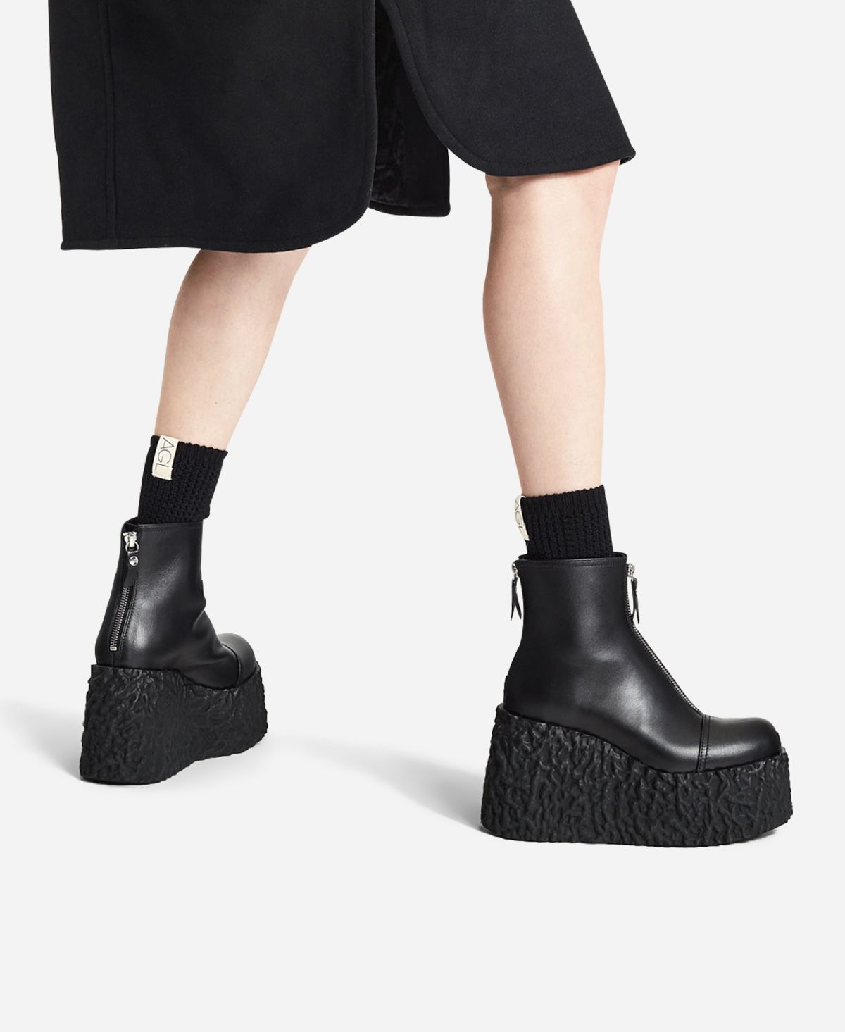 Agl Stivale In Nappa Stretch Nero LAVA