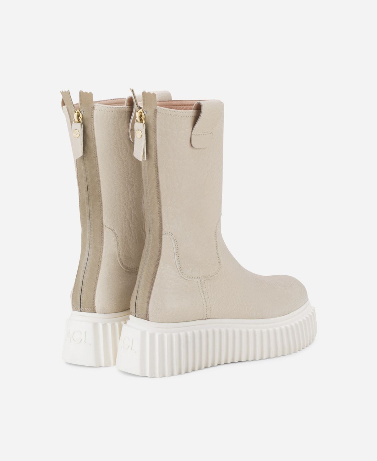 Agl Stivale In Pelle Crema MILAGROS