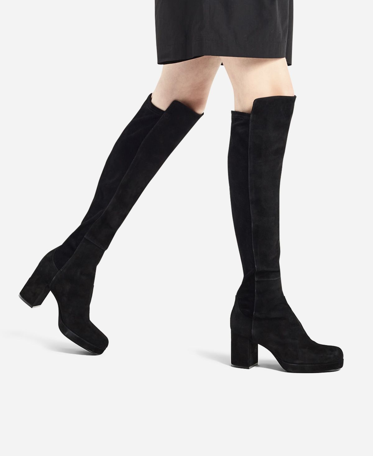 Agl Stivale In Velour Nero BETTY HIGH