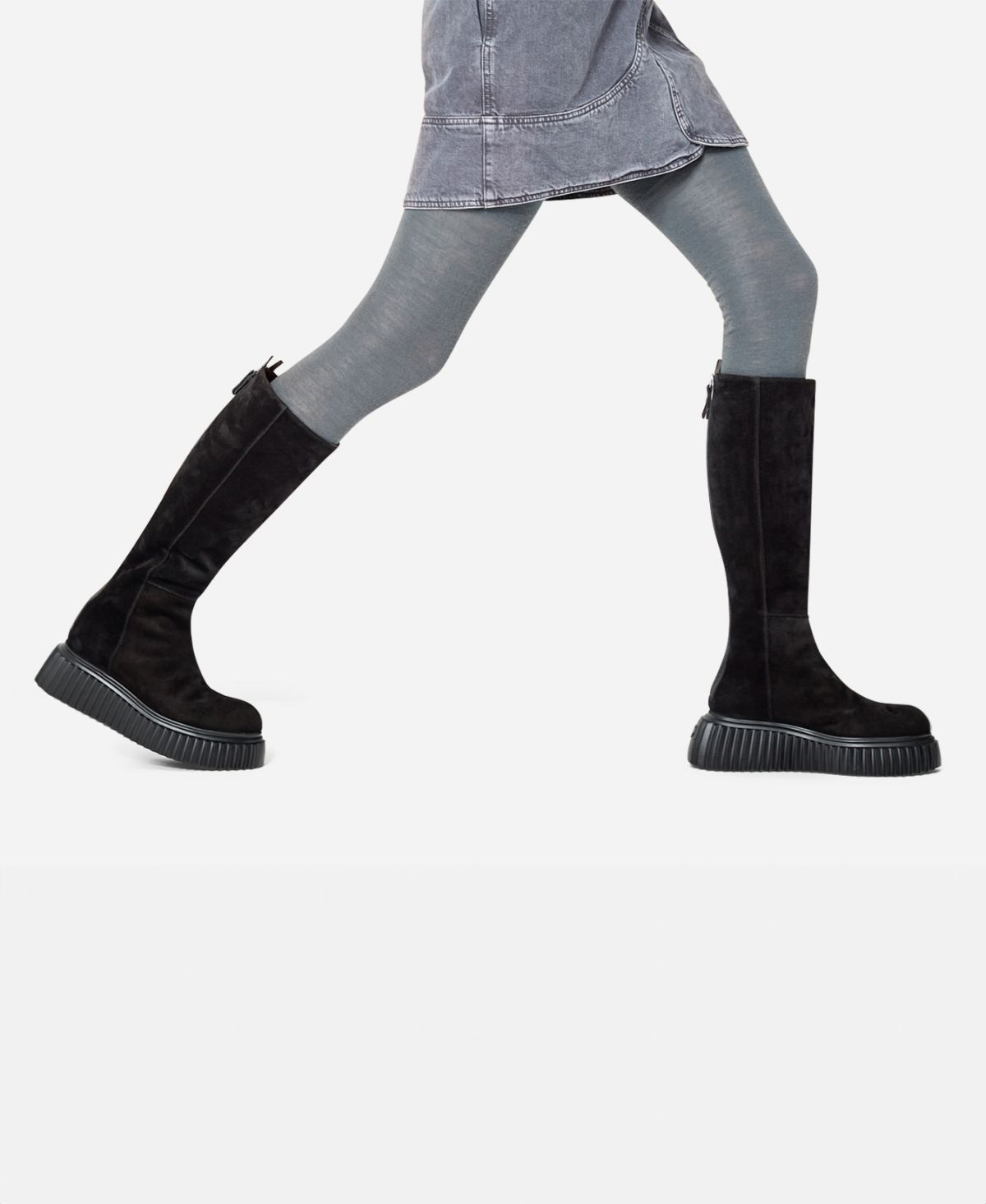 Agl Stivale In Velour Nero MILAGROS BOOT