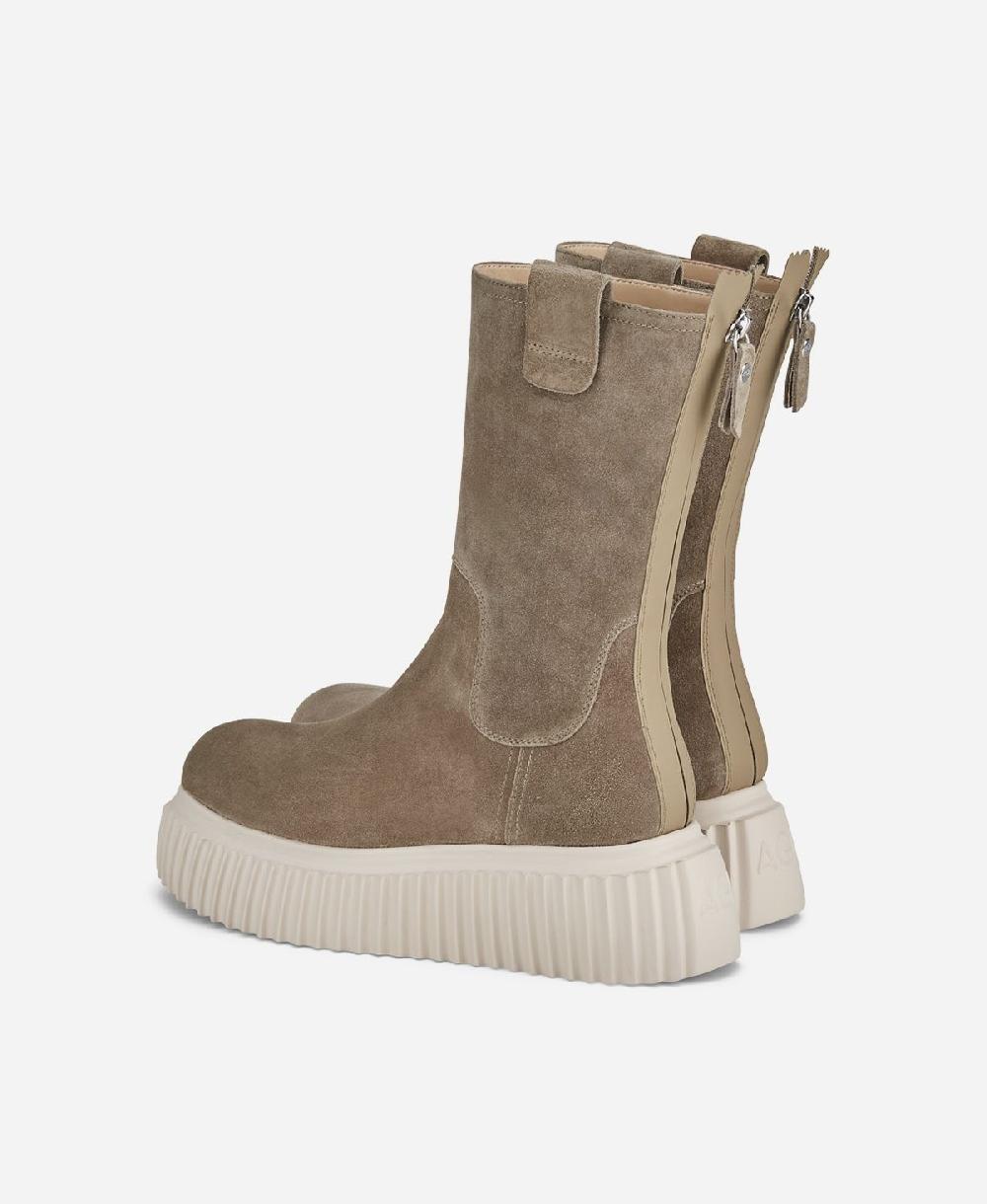 Agl Stivale In Velour Tortora MILAGROS