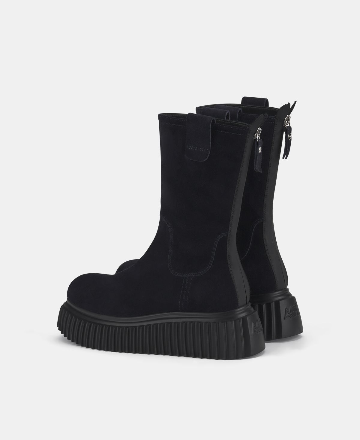 Agl Stivale In Velour Waterproof Blu Milagros