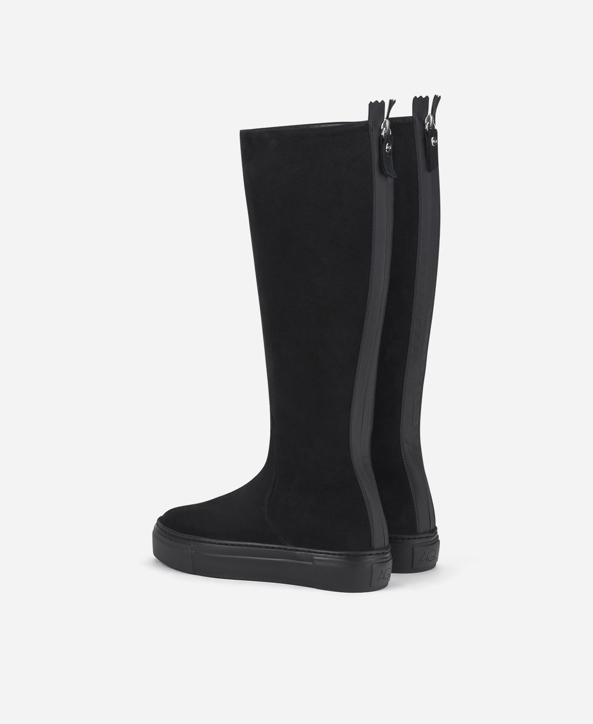 Agl Stivale Sportivo In Velour Nero Meghan Boot