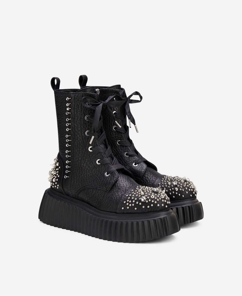 Agl Stivaletto Con Cristalli Nero IGGY CRYSTAL