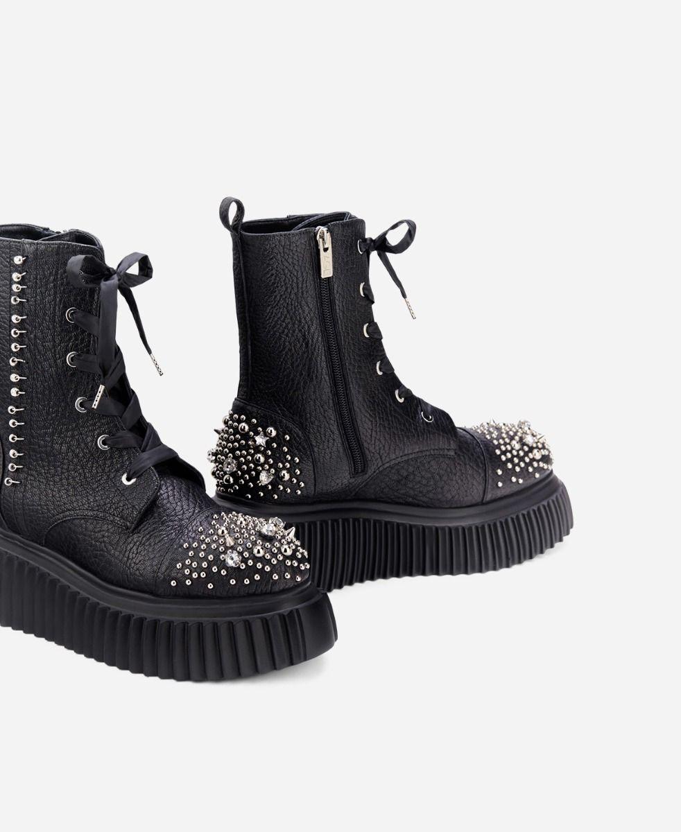 Agl Stivaletto Con Cristalli Nero IGGY CRYSTAL