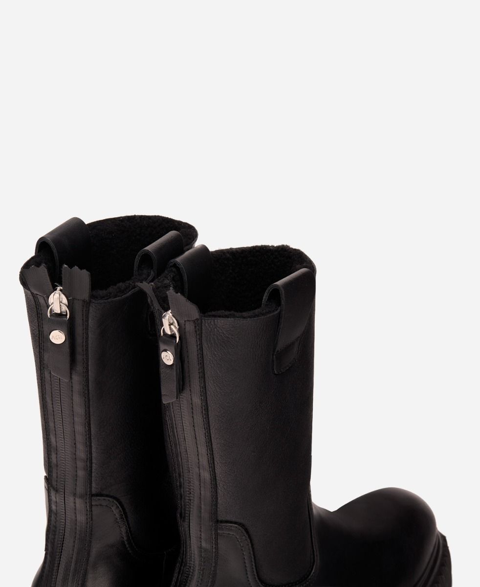 Agl Stivaletto Con Montone Nero Milagros Fur