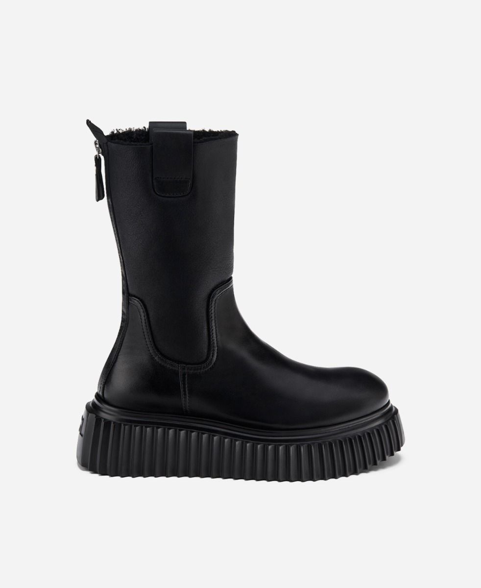 Agl Stivaletto con montone Nero Milagros Fur