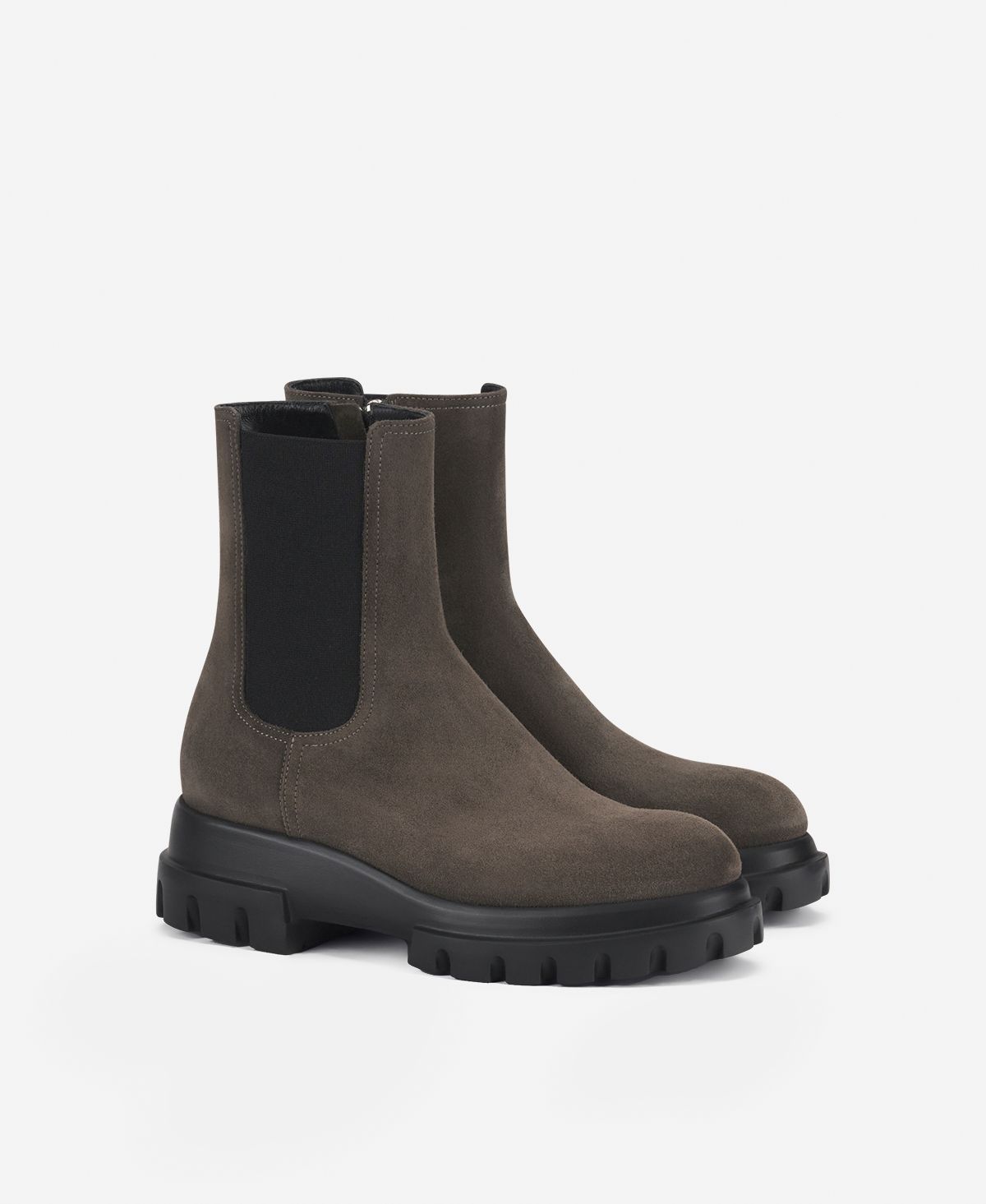 Agl Stivaletto In Crosta Grigio Chunky Beat