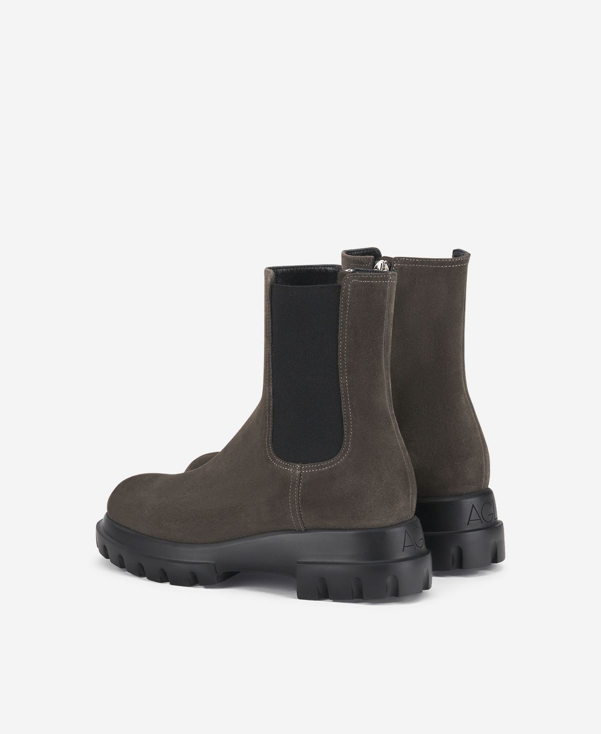 Agl Stivaletto In Crosta Grigio Chunky Beat