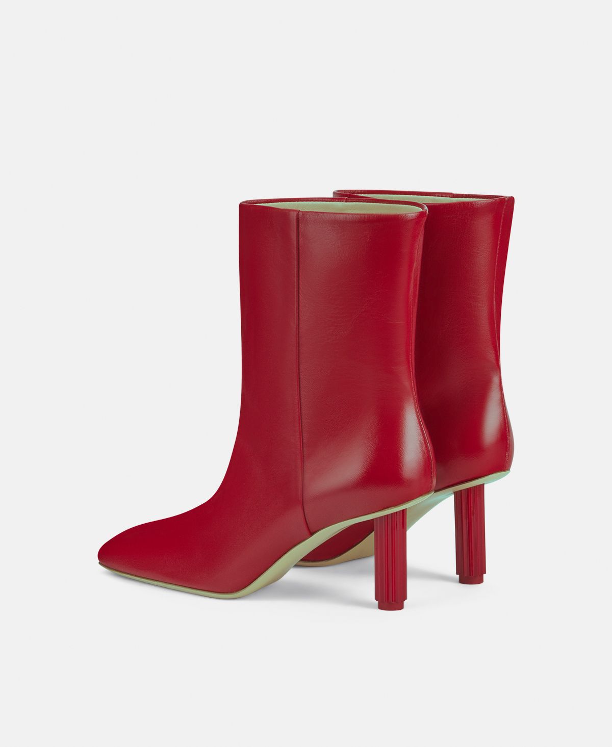 Agl Stivaletto In Pelle Con Tacco Rosso Dorica Q