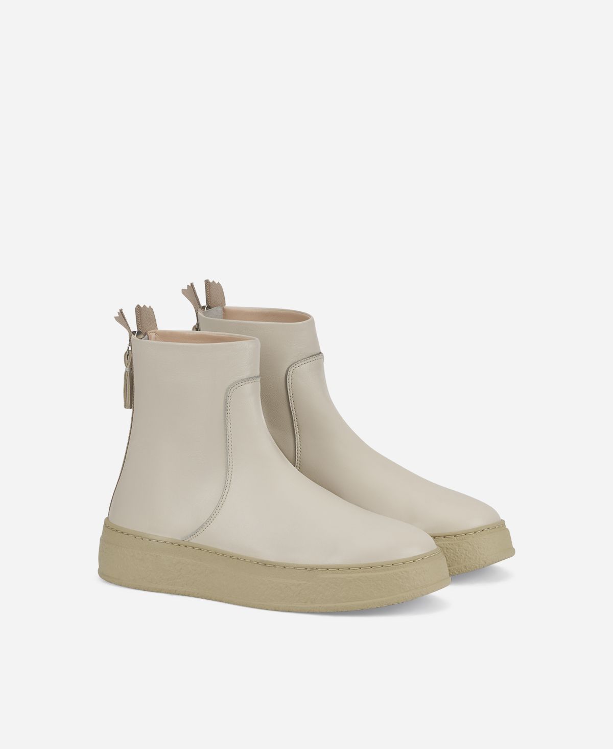 Agl Stivaletto In Pelle Crema Giuly