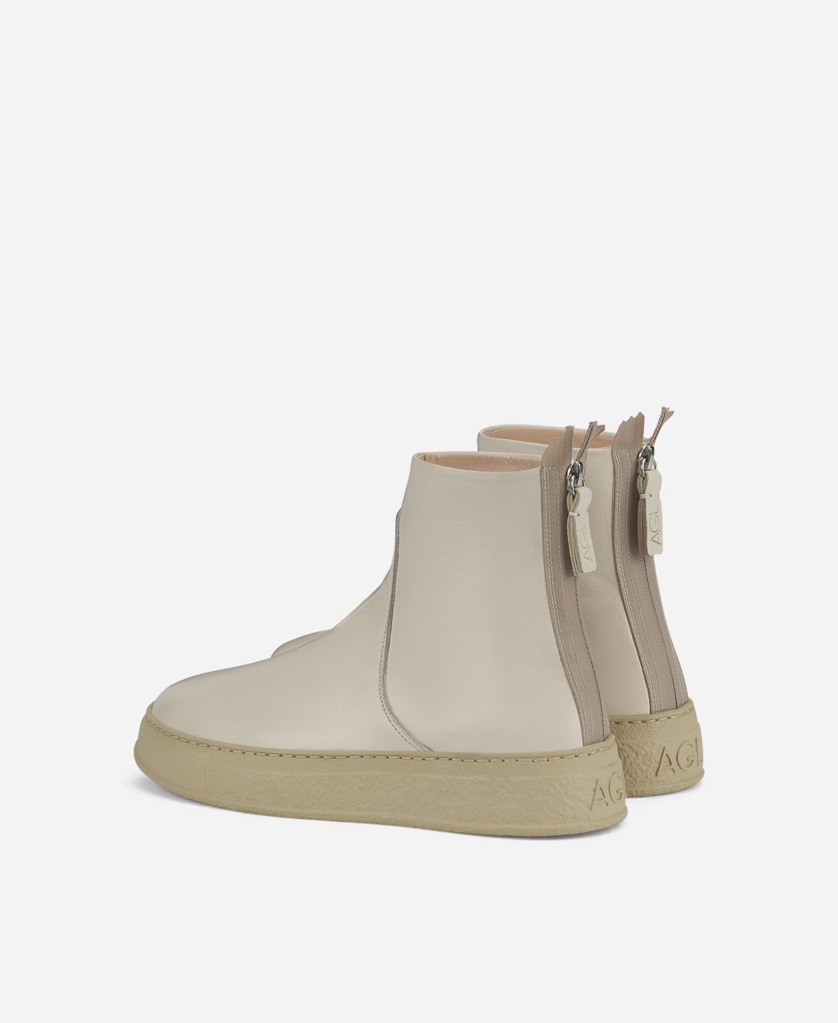 Agl Stivaletto In Pelle Crema Giuly