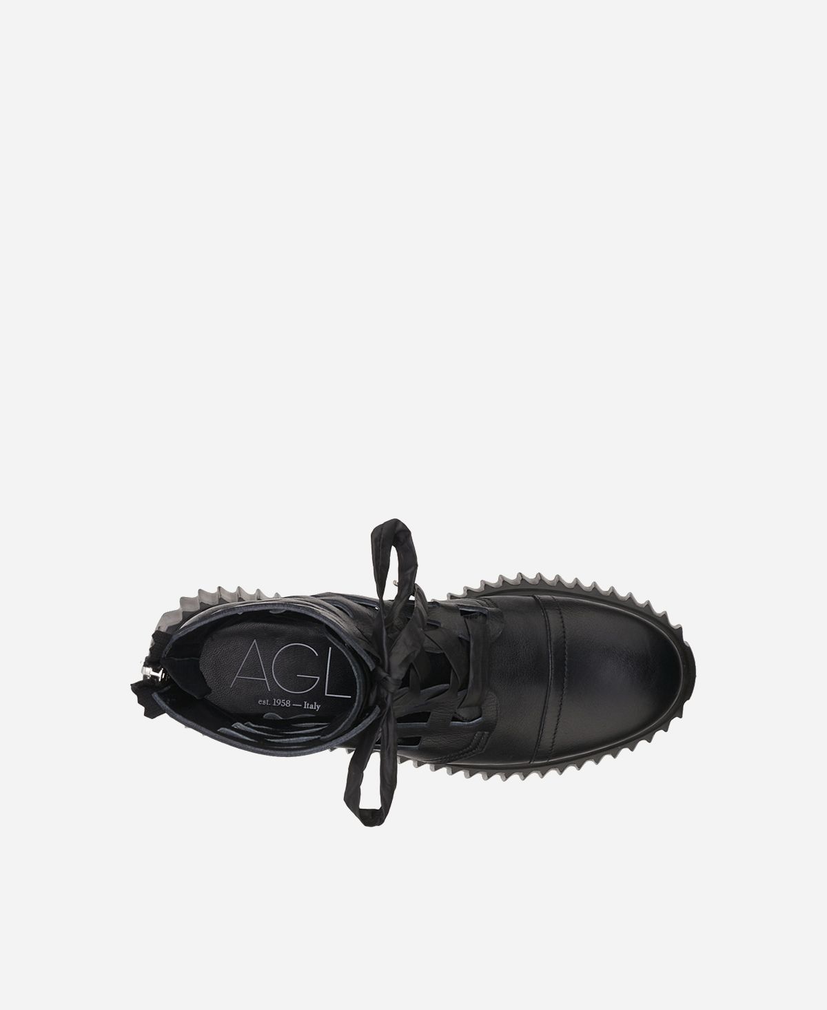 Agl Stivaletto In Pelle Laserata Nero Viggy