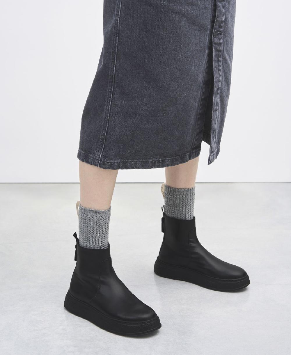 Agl Stivaletto In Pelle Nero Giuly