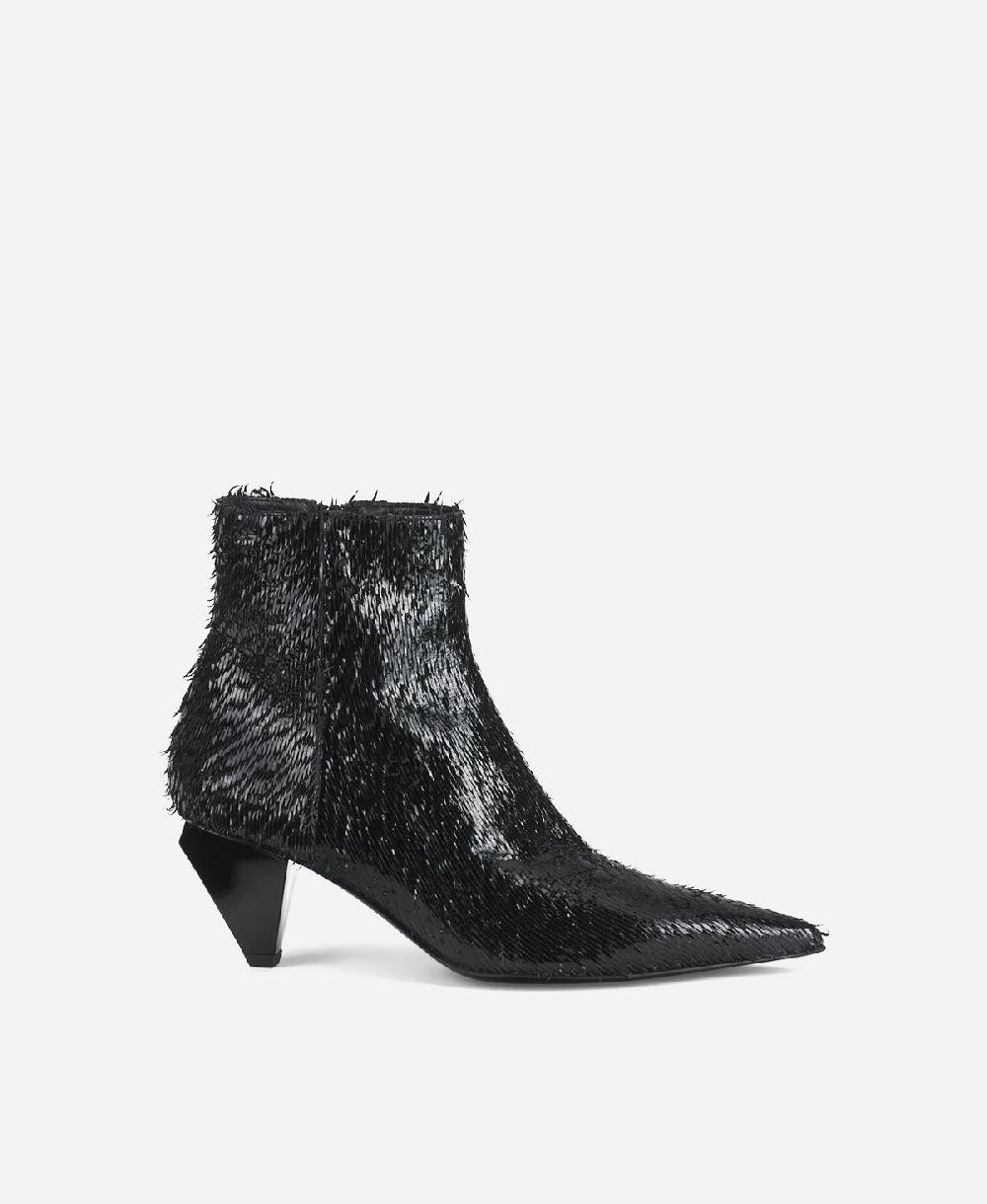 Agl Stivaletto in pelle Nero Knife Bootie
