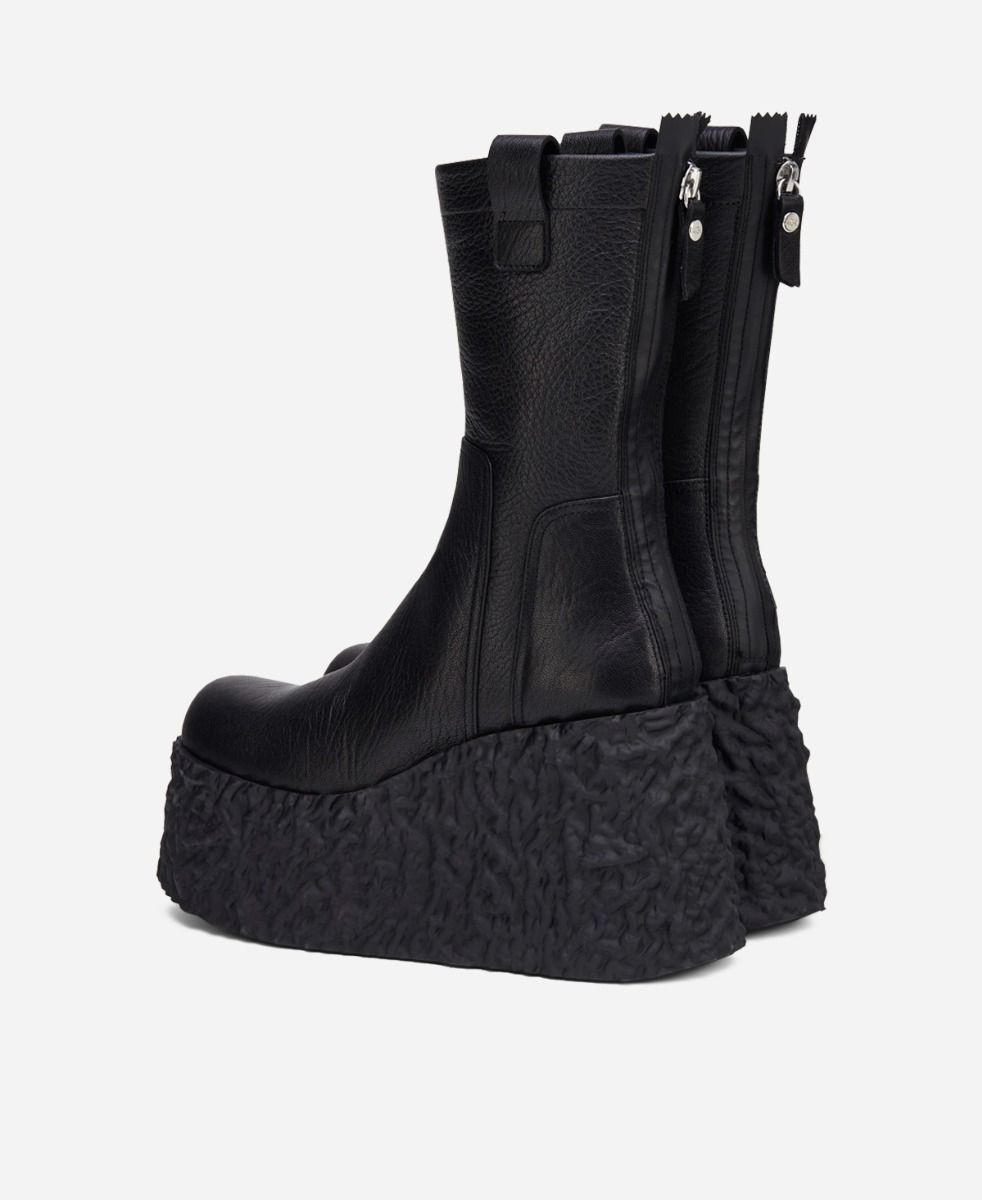 Agl Stivaletto In Pelle Nero LAVA BOOTIE
