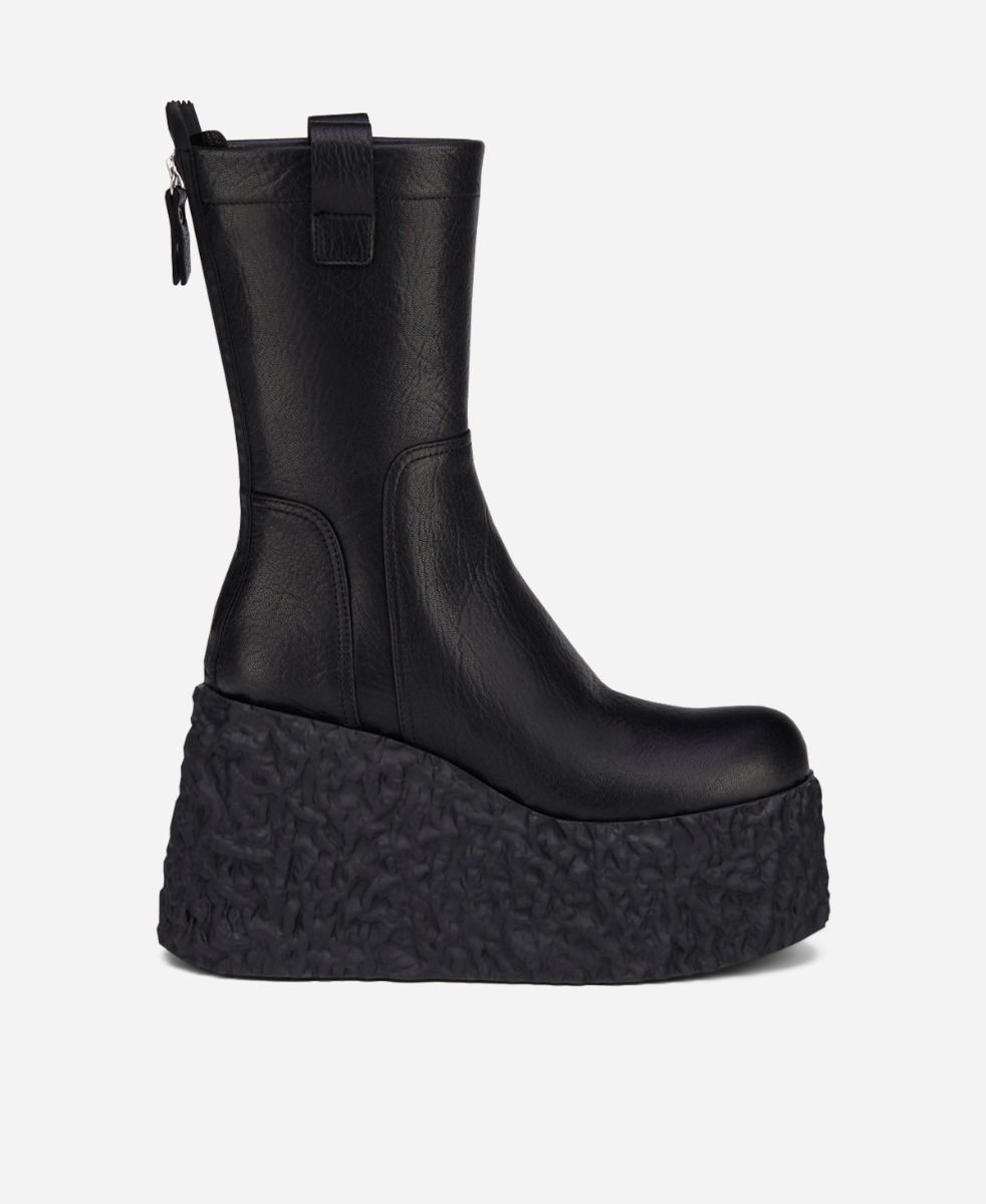 Agl Stivaletto in pelle Nero LAVA BOOTIE