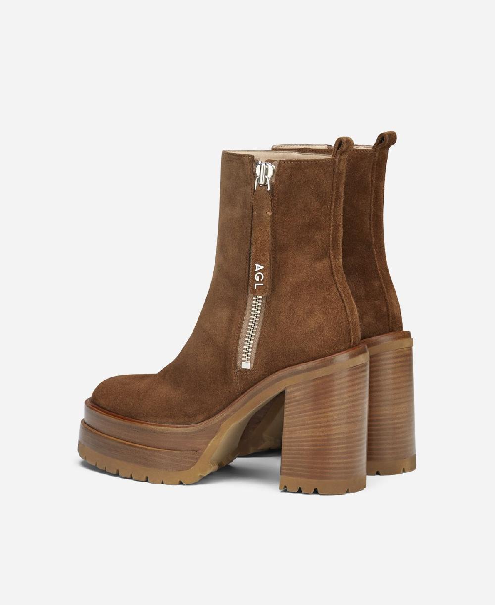 Agl Stivaletto In Velour Cuoio Tora