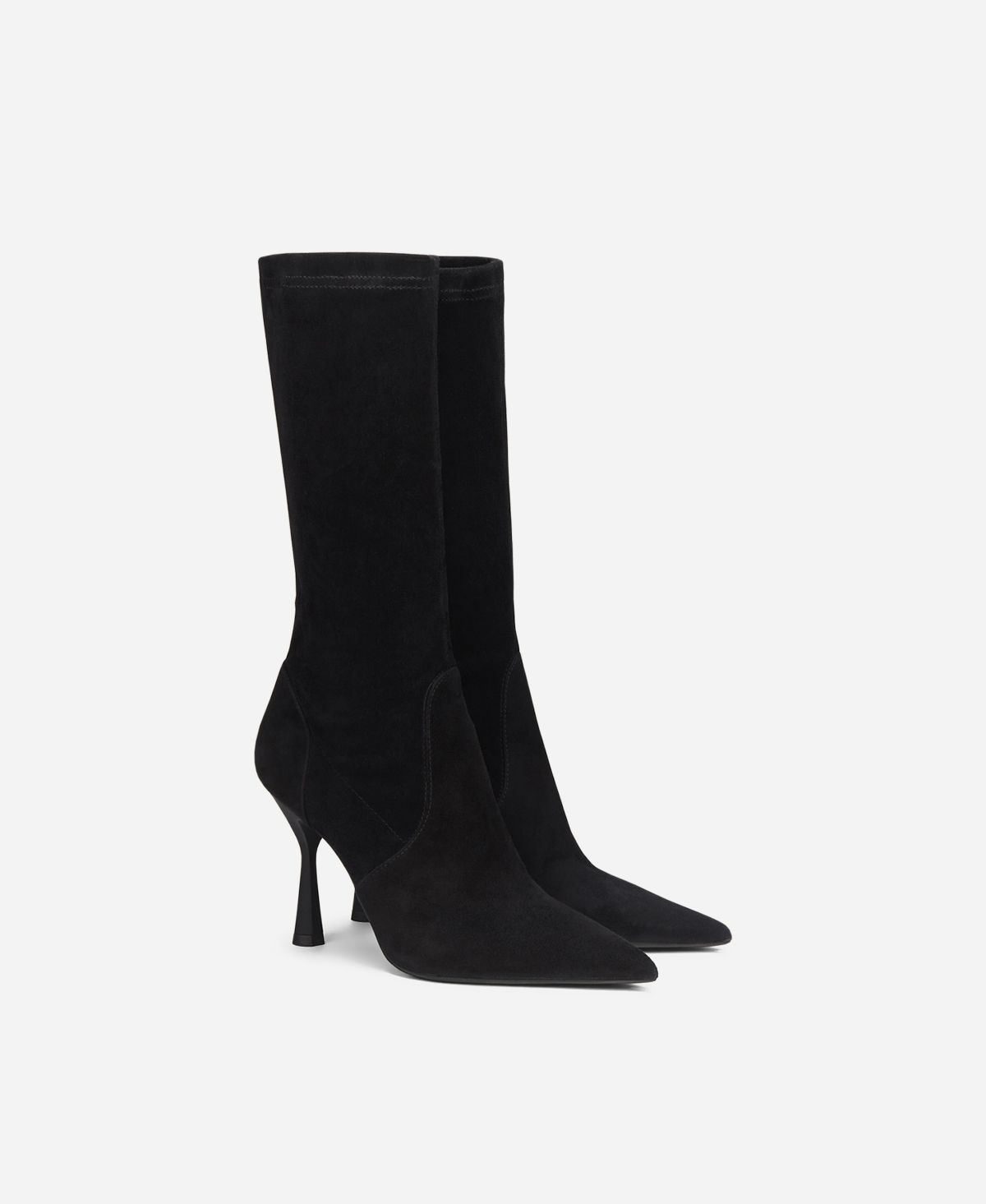 Agl Stivaletto In Velour Nero LETIZIA BOOTIE