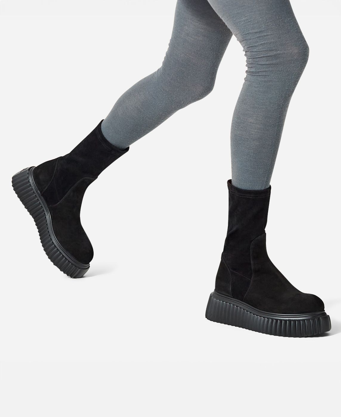 Agl Stivaletto In Velour Nero MILAGROS STRETCH