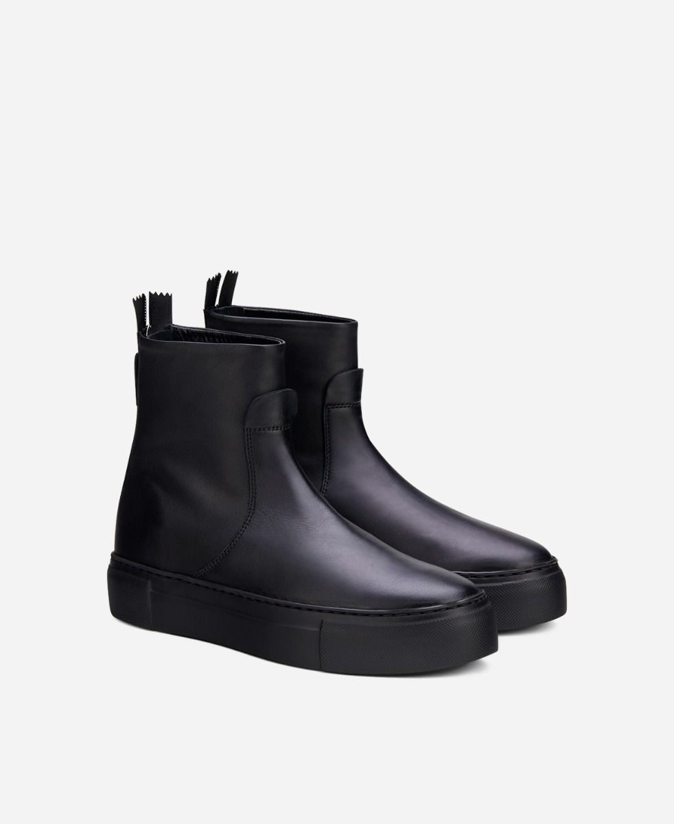 Agl Stivaletto Sneaker In Pelle Nero MEGHAN BOOTIE