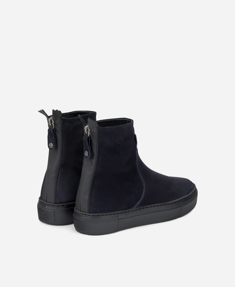 Agl Stivaletto Sneaker In Velour Blu MEGHAN BOOTIE
