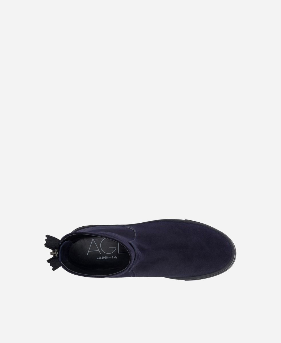 Agl Stivaletto Sneaker In Velour Blu MEGHAN BOOTIE
