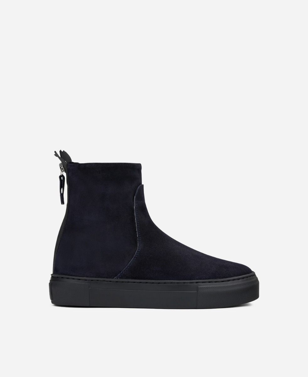 Agl Stivaletto sneaker in velour Blu MEGHAN BOOTIE