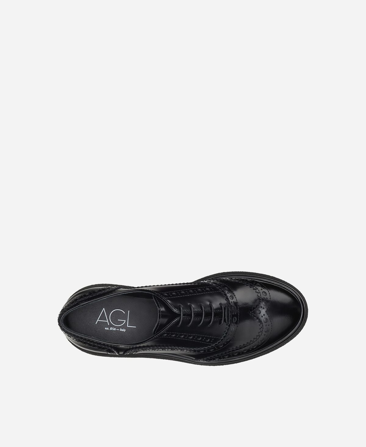 Agl Stringata In Pelle Nero ALISON R LACE UP