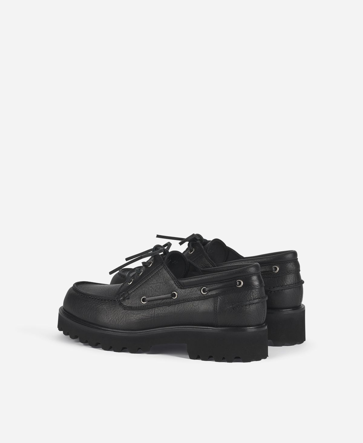 Agl Stringata In Pelle Nero Goldie Barca