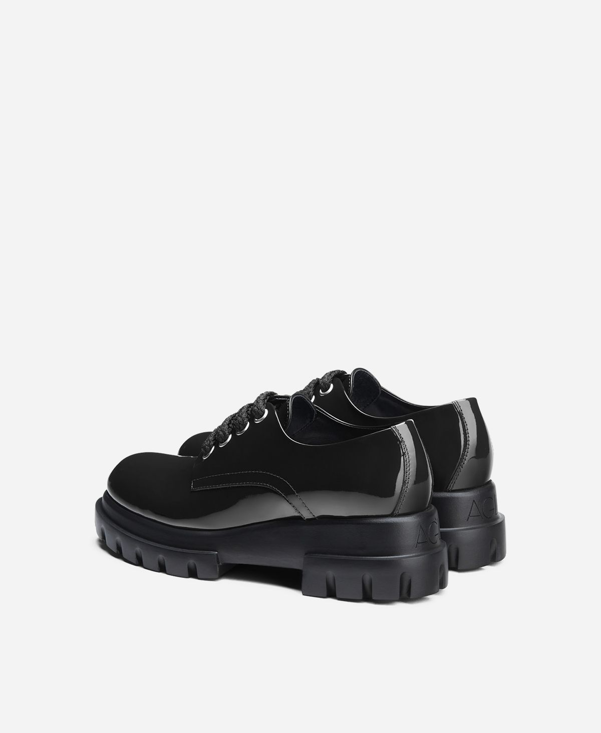 Agl Stringata In Pelle Nero MAXINE LACE UP