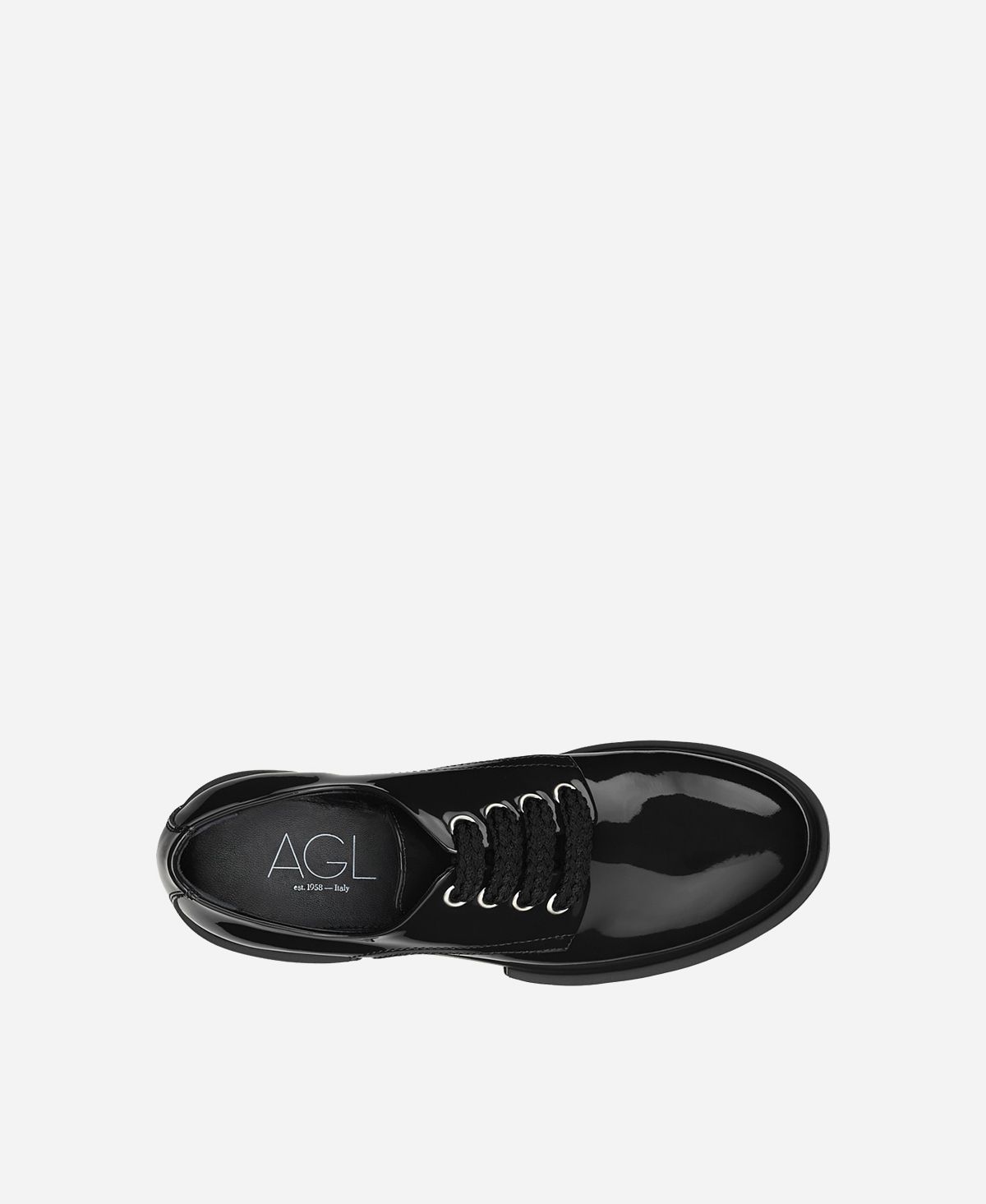 Agl Stringata In Pelle Nero MAXINE LACE UP
