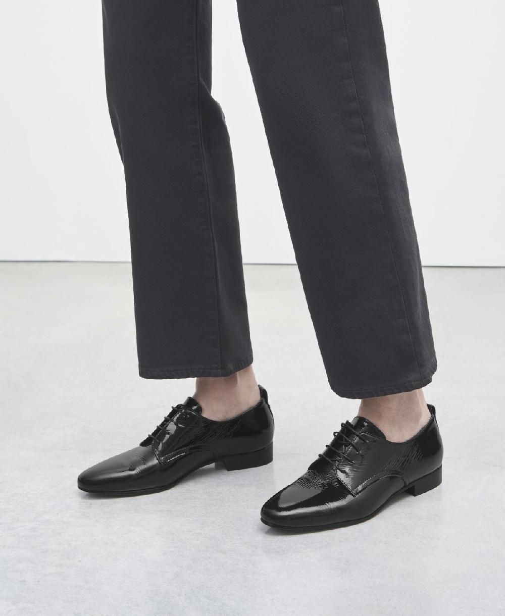 Agl Stringata In Vernice Nero Costanza Derby