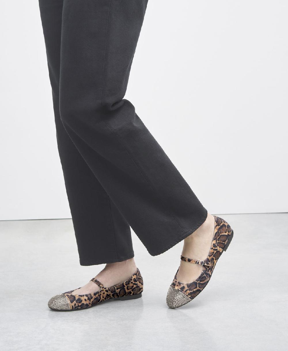 Agl Ballerina Con Puntina Strass Brown Milly Strass