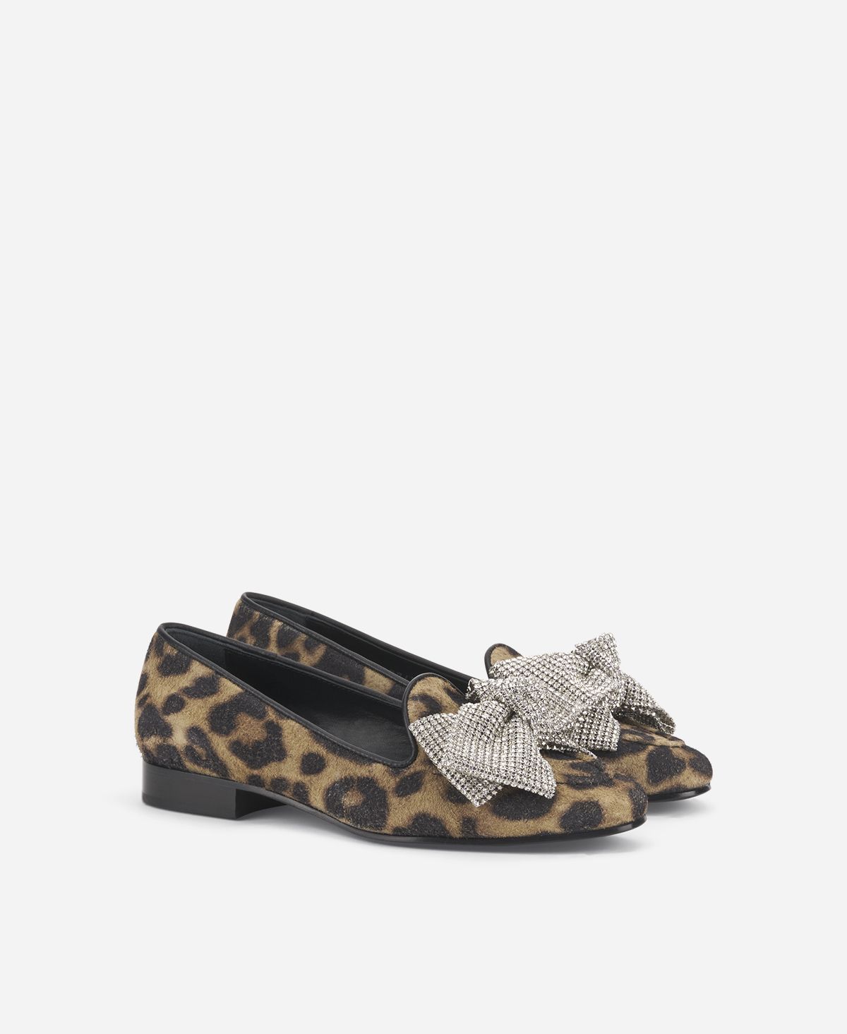 Agl Loafer Con Fiocco Stampa Leopard Costanza Ribbon