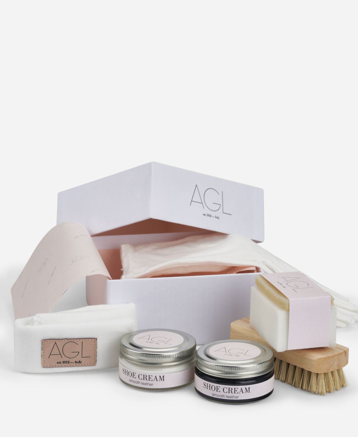 Agl Prodotti Per La Pulizia Delle Scarpe Bianco Box Shoe Care