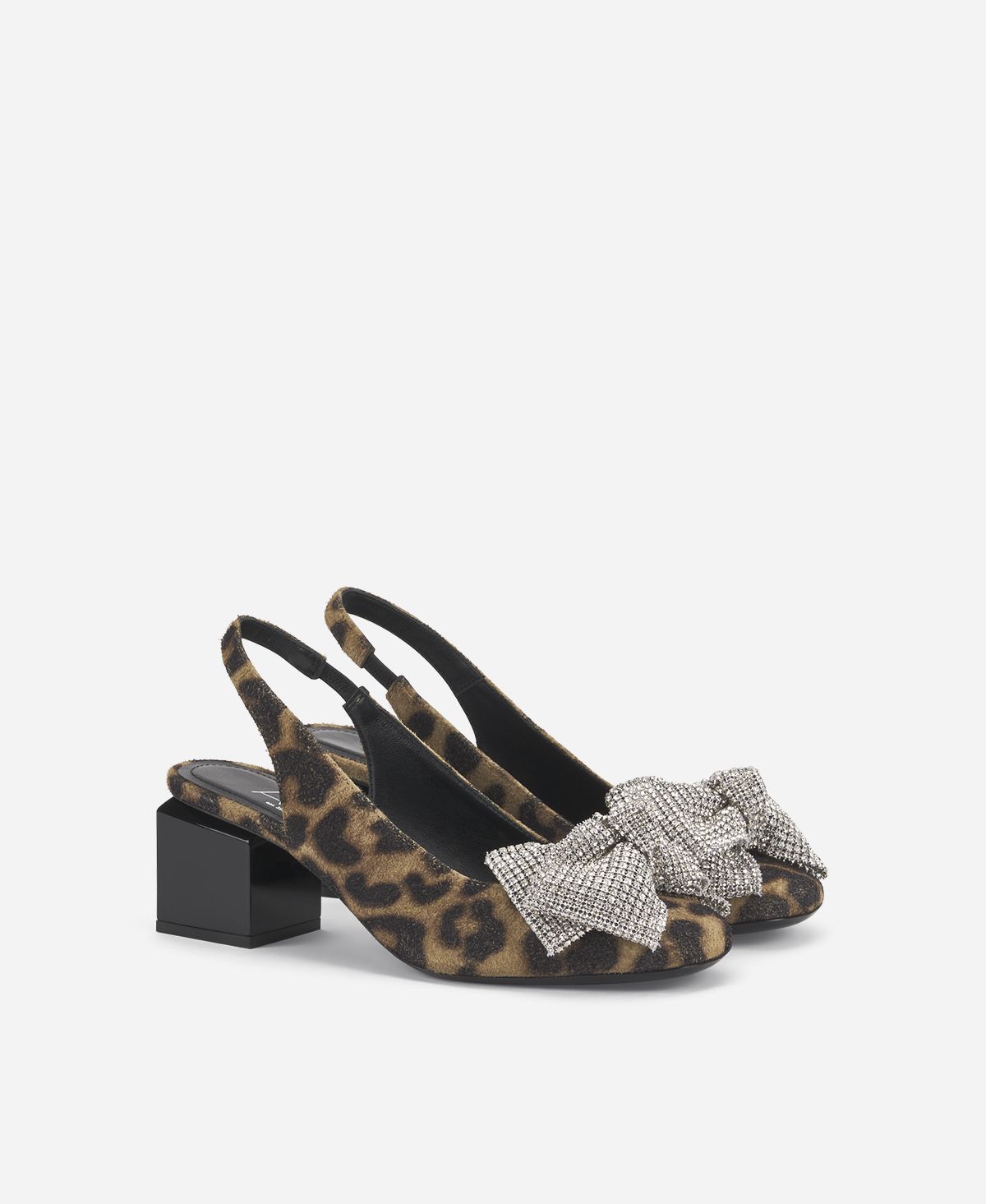 Agl Sling-back Con Fiocco Stampa Leopard Angie Ribbon