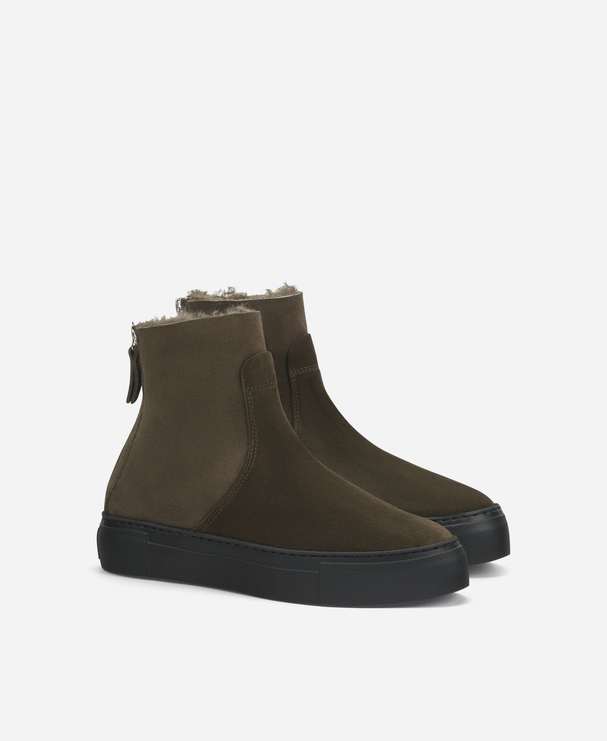 Agl Sneaker Stivaletto In Montone Brown Meghan Warm