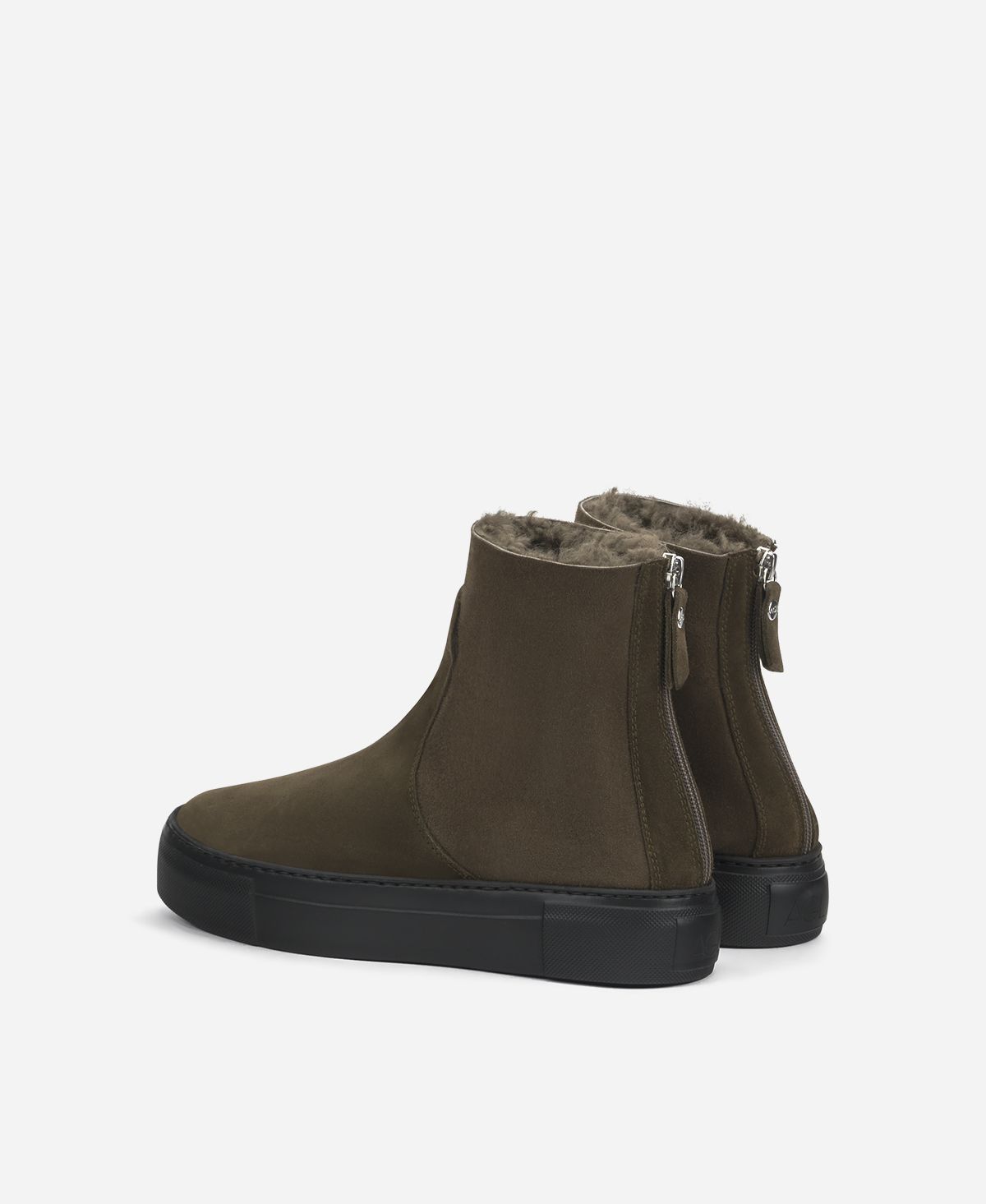 Agl Sneaker Stivaletto In Montone Brown Meghan Warm