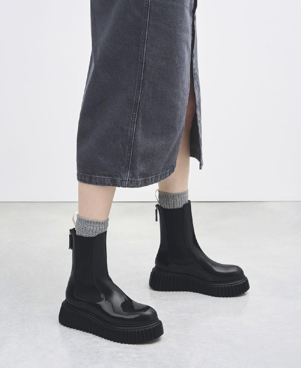 Agl Stivaletto Con Elastici Laterali Blu Notte Vladimira