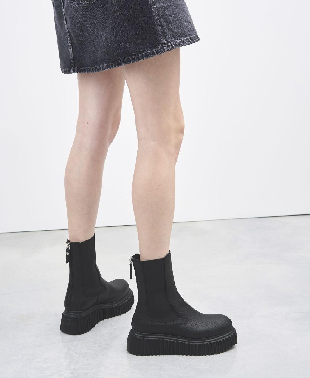 Agl Stivaletto Con Elastici Laterali Nero Vladimira