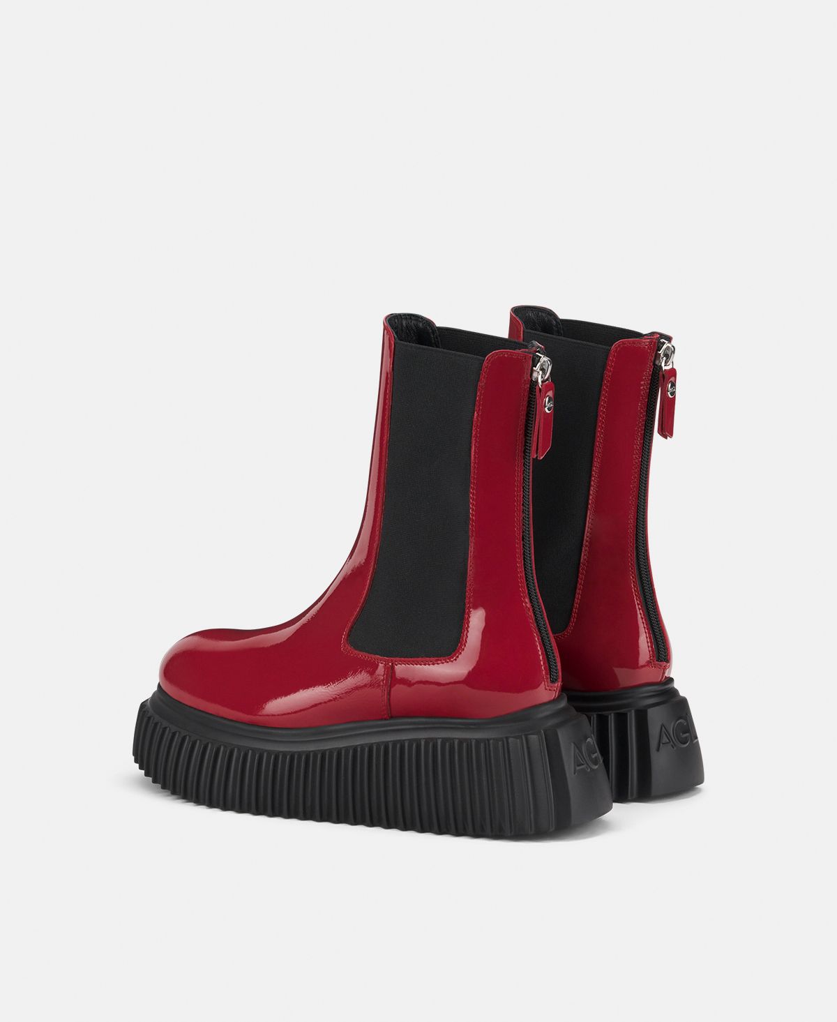 Agl Stivaletto Con Elastici Laterali Rosso Vladimira