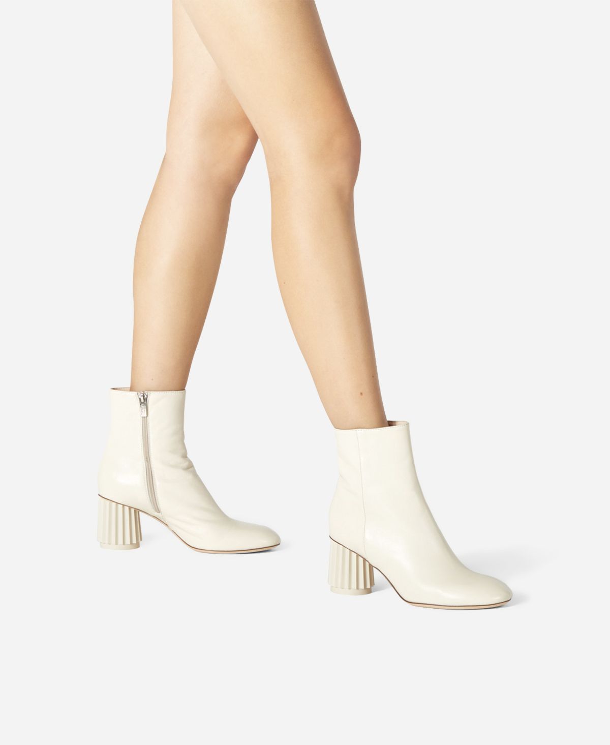Agl Stivaletto Con Tacco Design Crema Dorica M Bootie