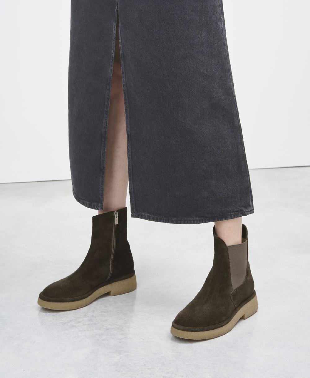 Agl Stivaletto Con Zip Ed Elastico Brown Alison R Beat