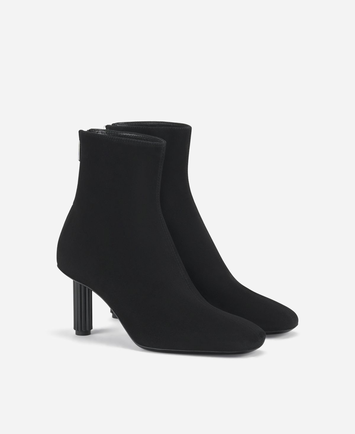 Agl Stivaletto In Velour Con Tacco Nero Dorica Q Bootie