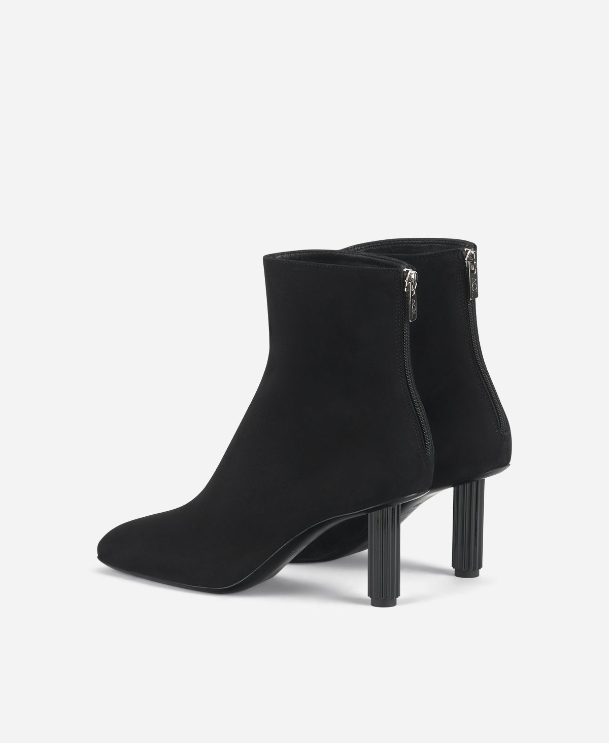 Agl Stivaletto In Velour Con Tacco Nero Dorica Q Bootie