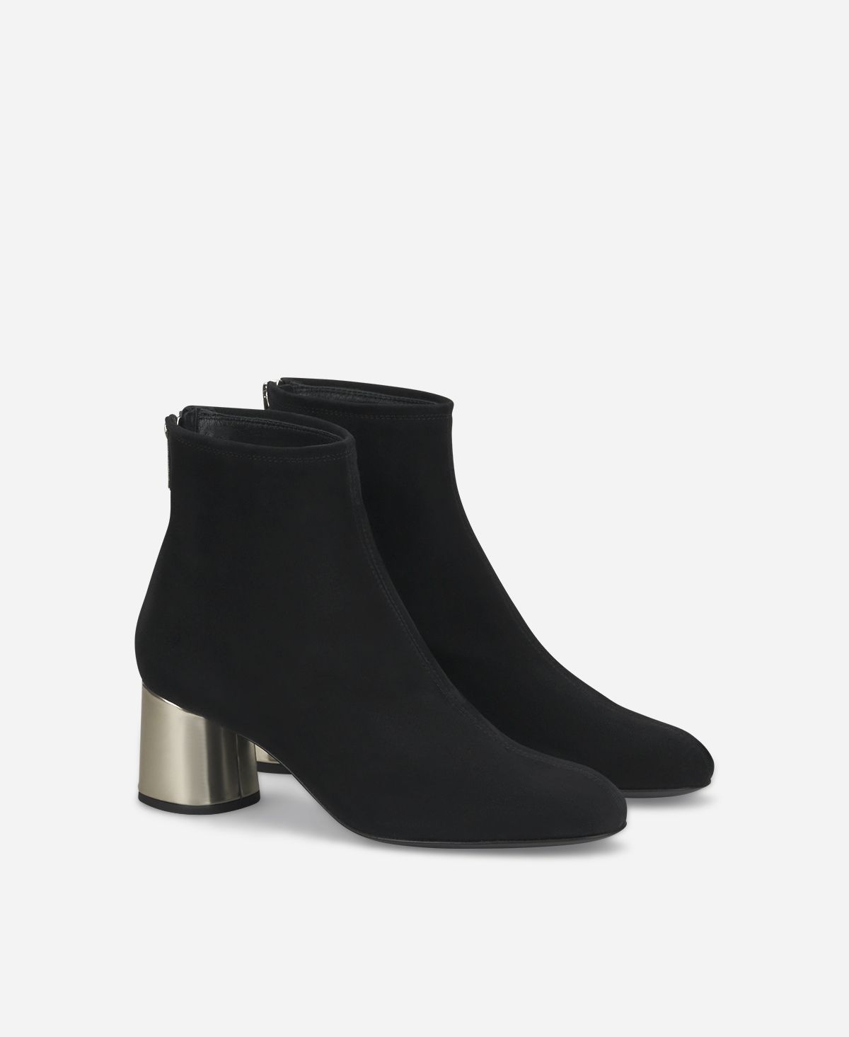 Agl Stivaletto In Velour Con Tacco Nero Veta Precious