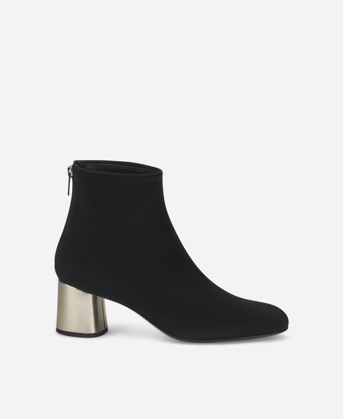 Agl Stivaletto in velour con tacco Nero Veta Precious